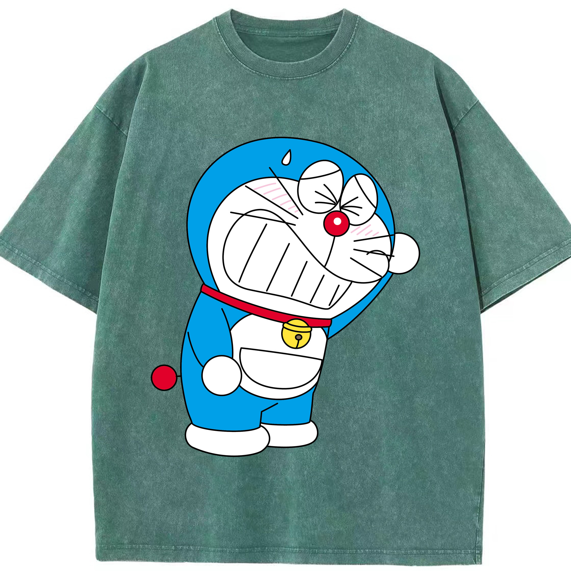 （画像用） ドラえもん Doraemon 綿100% ヴィンテージ風 半袖Tシャツ（フロントプリント）